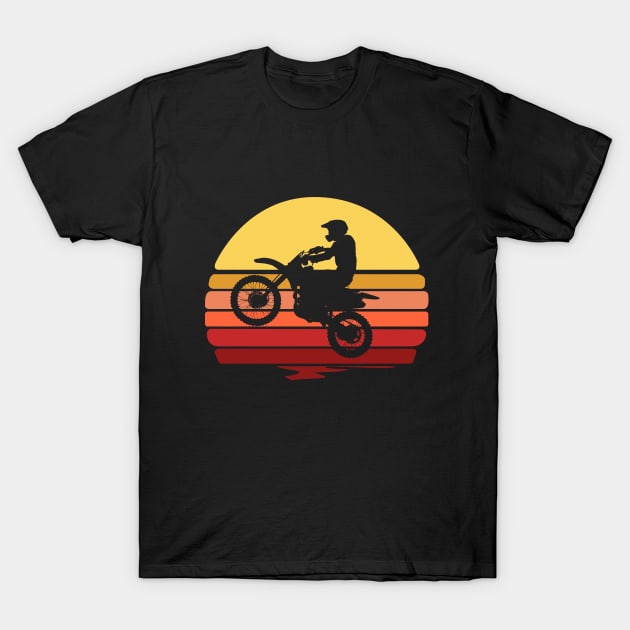 Dirt Biking - Dirt Biker Sunset T-Shirt by Kudostees